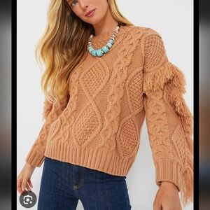 Tuckernuck Francesa Fringe Sweater Medium